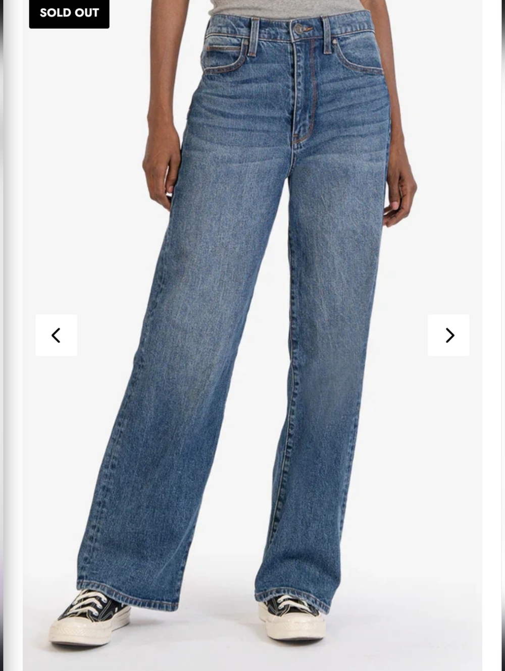 Kut from the Kloth High-Rise Sienna Wide-Leg Women's Jeans in Medium Blue 14